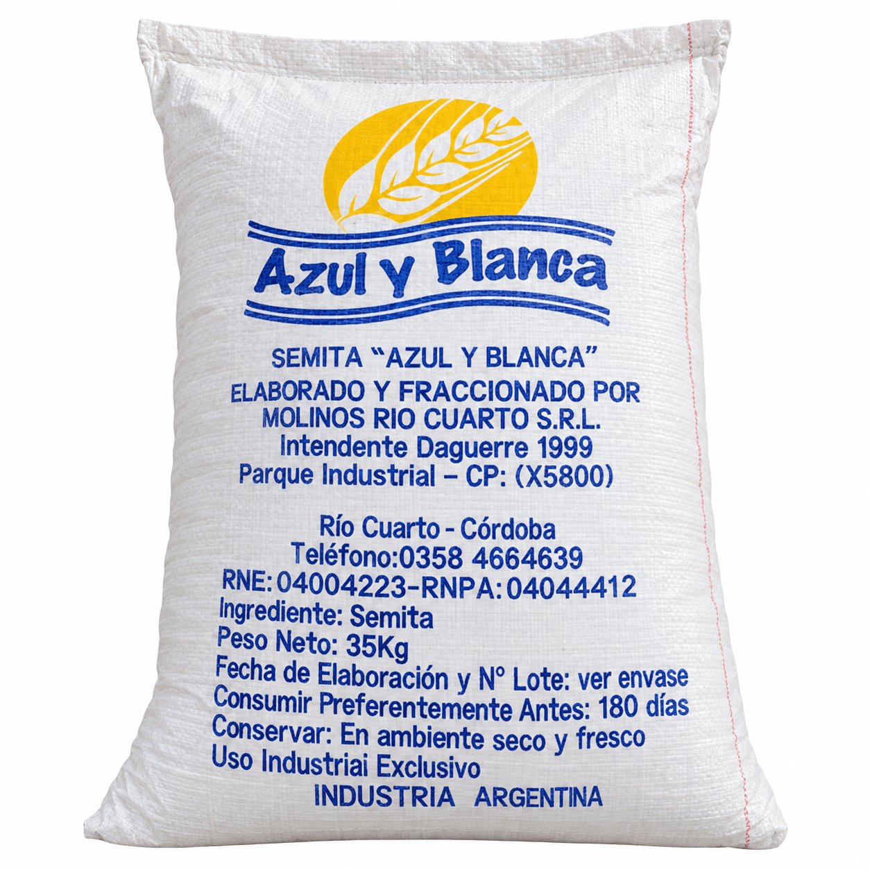 Semita azul y blanca x35kg