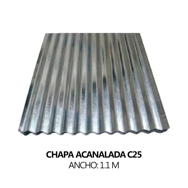 Chapa acanalada C25