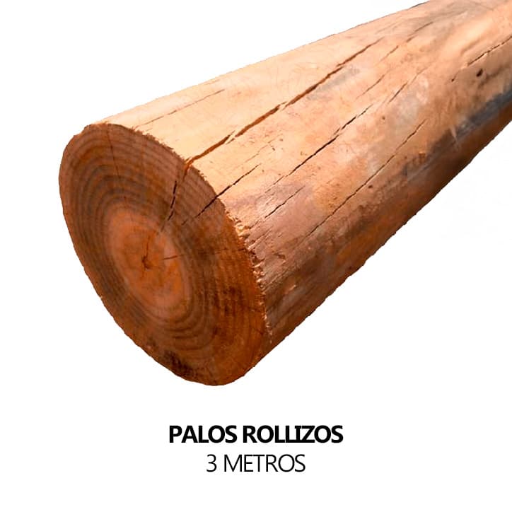 Palos rollizos 3 mt