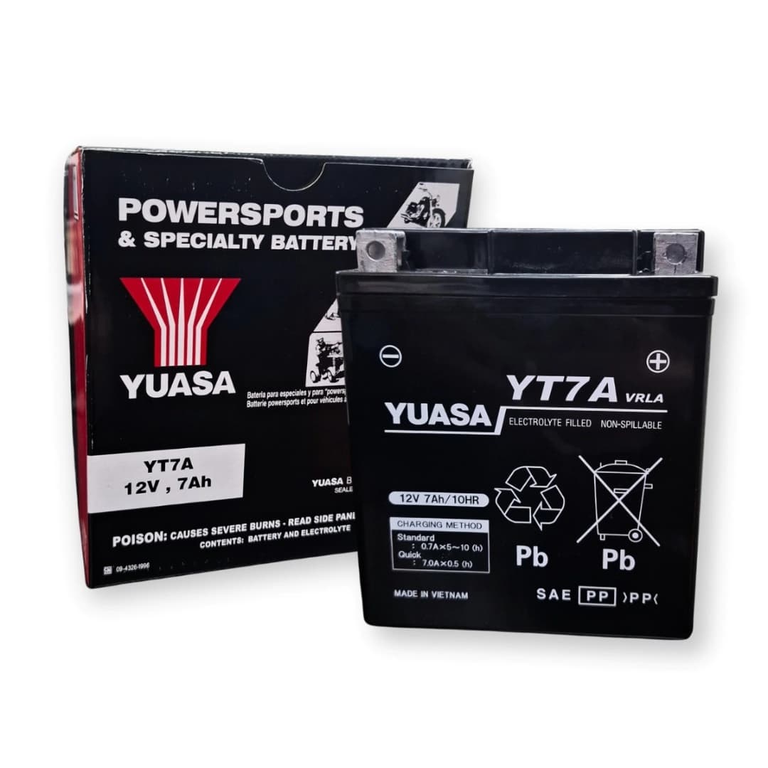 BATERIA YUASA GEL YT7A= YTX7L-BS far motopartes