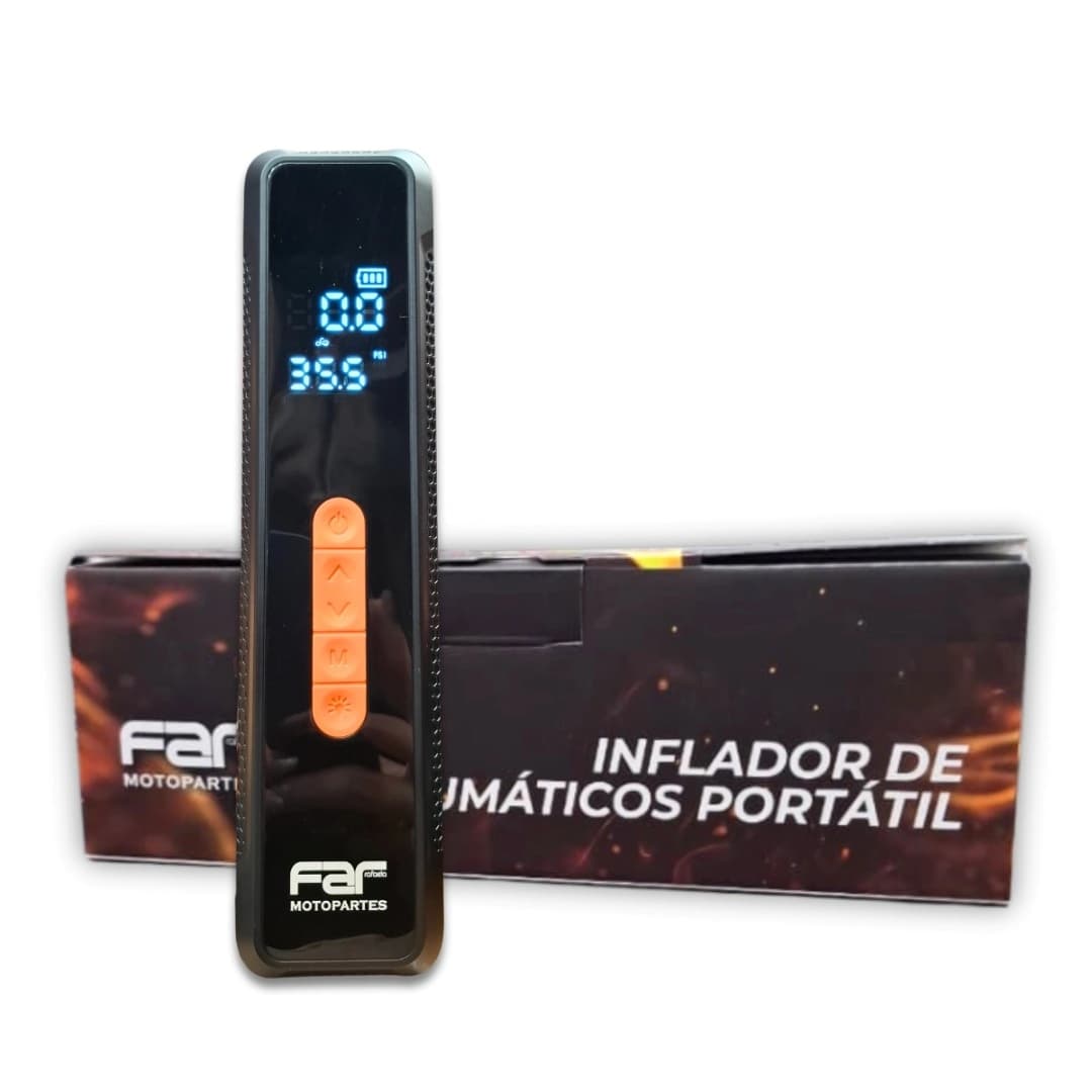 INFLADOR COMPRESOR DE AIRE PORTATIL FAR 150 PSI far motopartes