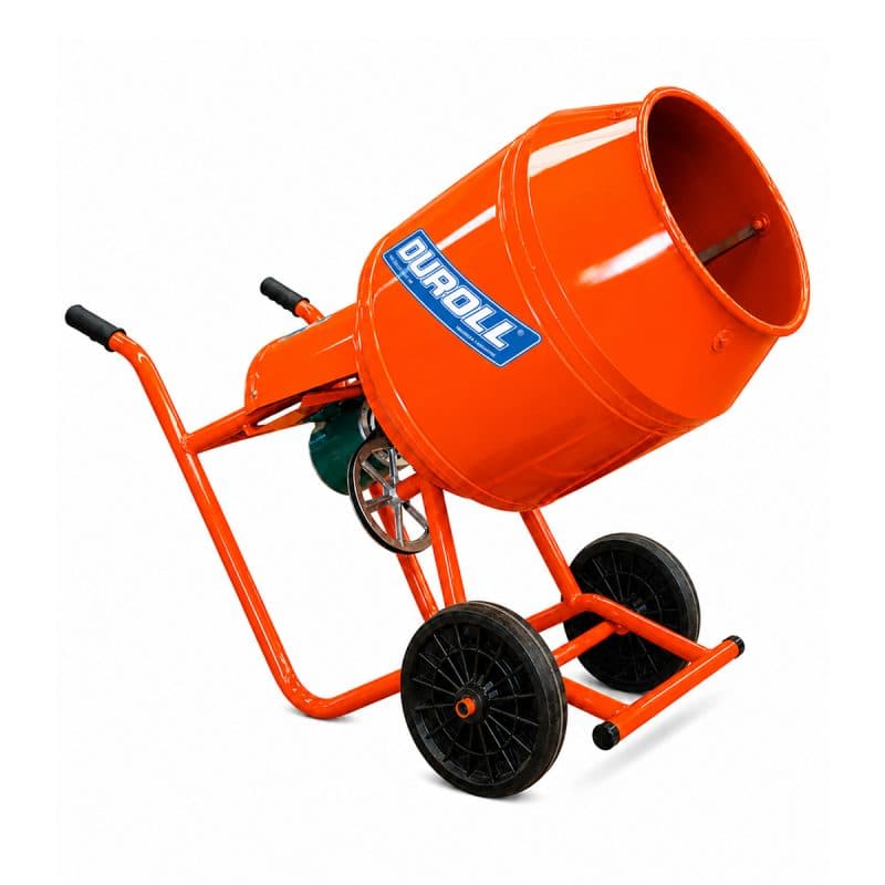 Hormigonera de 130 L c/motor 1 HP r/maciza Duroll
