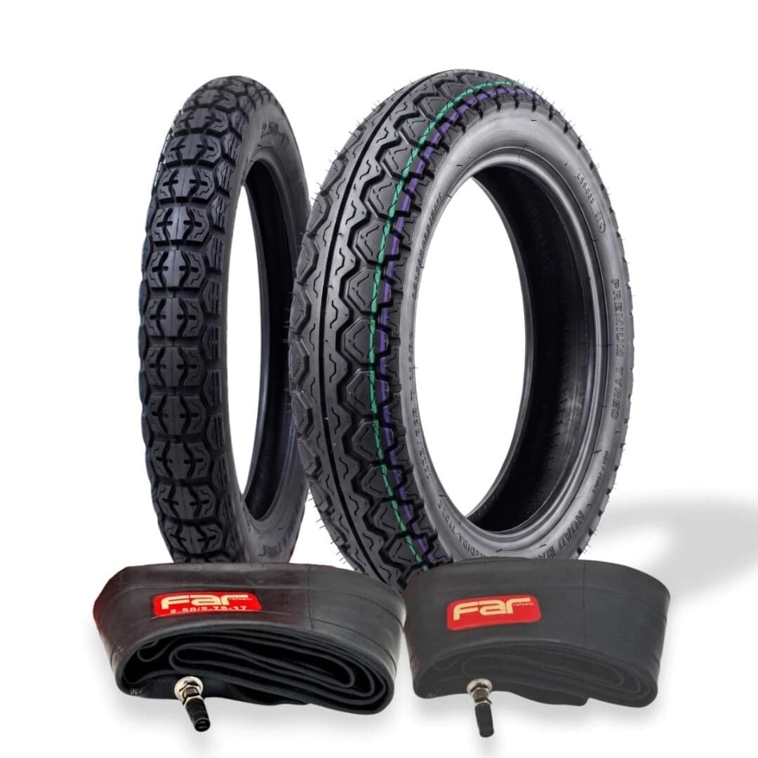 COMBO FAR CUBIERTAS Y CÁMARAS 110CC far motopartes
