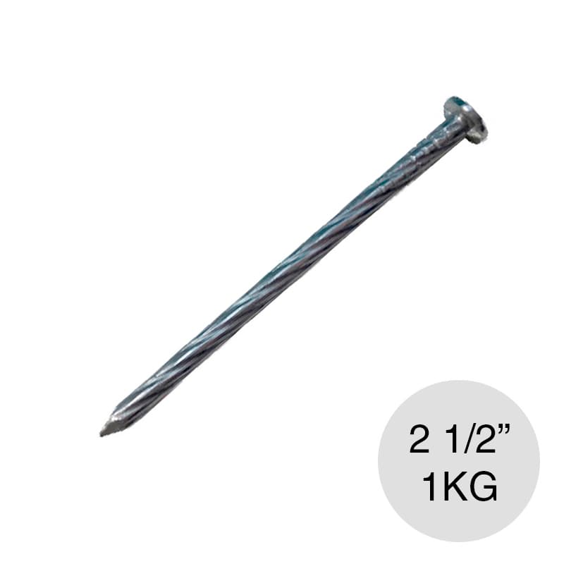 Clavo acero espiralado 2 1/2" Acindar