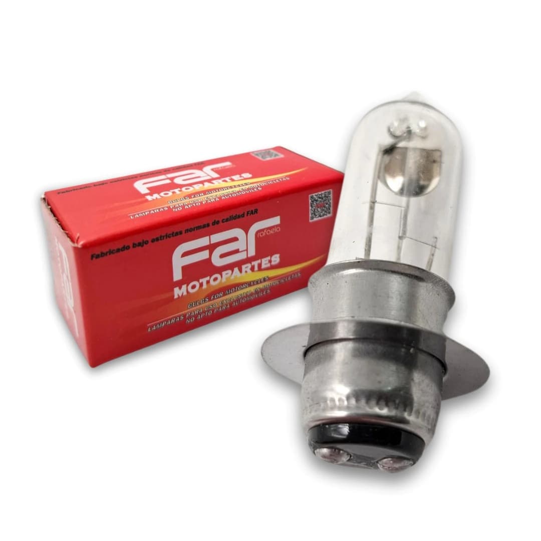 LAMPARA HALOGENA P15D-25 12V 35-35W CRISTAL Far motopartes