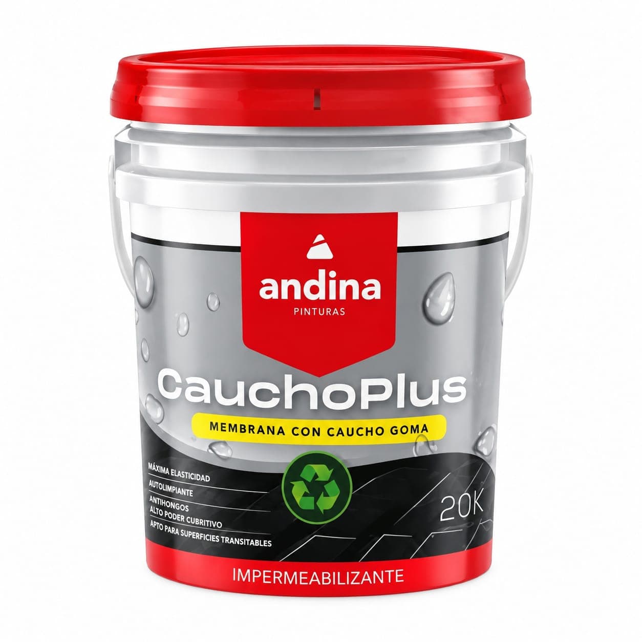 Membrana liquida con caucho x20kg. Andina
